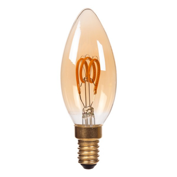 Lucide LED lamp E14 | Kaars C35 | Filament | Goud | 2200K | 3-staps dimbaar | 3W (20W) LLU20059 - 2