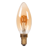 Lucide LED lamp E14 | Kaars C35 | Filament | Goud | 2200K | 3-staps dimbaar | 3W (20W) LLU20059 - 2