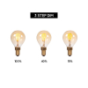 Lucide LED lamp E14 | Kogel P45 | Filament | Goud | 2200K | 3-staps dimbaar | 3W (20W) LLU20314 - 4