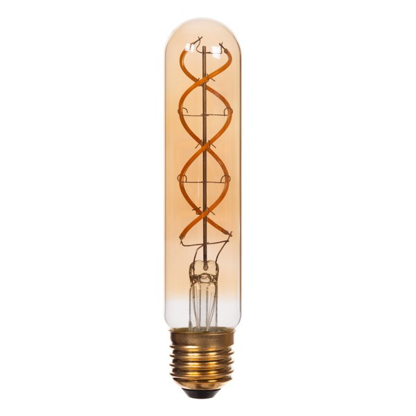 Lucide LED lamp E27 | Buis T32 | Filament | Goud | 2200K | 3-staps dimbaar | 4.9W (40W) LLU20390 - 2