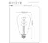 Lucide LED lamp E27 | Edison ST64 | Filament | 2700K | Dimbaar | 4.9W (40W) LLU20380 - 4