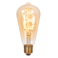 Lucide LED lamp E27 | Edison ST64 | Filament | Goud | 2200K | 3-staps dimbaar | 4.9W (40W) LLU20376