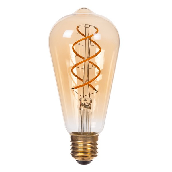 Lucide LED lamp E27 | Edison ST64 | Filament | Goud | 2200K | 3-staps dimbaar | 4.9W (40W) LLU20376 - 2