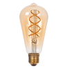 Lucide LED lamp E27 | Edison ST64 | Filament | Goud | 2200K | 3-staps dimbaar | 4.9W (40W) LLU20376 - 2