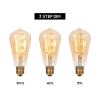 Lucide LED lamp E27 | Edison ST64 | Filament | Goud | 2200K | 3-staps dimbaar | 4.9W (40W) LLU20376 - 4