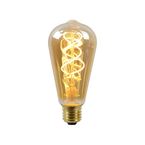 Lucide LED lamp E27 | Edison ST64 | Filament | Goud | 2200K | Dimbaar | 4.9W (40W) LLU20378 - 1