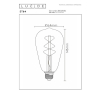 Lucide LED lamp E27 | Edison ST64 | Filament | Goud | 2200K | Dimbaar | 4.9W (40W) LLU20378 - 4