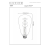 Lucide LED lamp E27 | Edison ST64 | Filament | Goud | 2700K | Dimbaar | 5W (60W) LLU20382 - 4