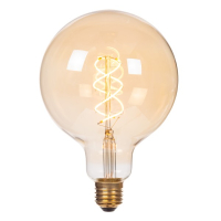 Lucide LED lamp E27 | Globe G125 | Filament | Goud | 2200K | 3-staps dimbaar | 4.9W (40W) LLU20125