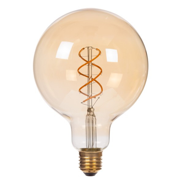 Lucide LED lamp E27 | Globe G125 | Filament | Goud | 2200K | 3-staps dimbaar | 4.9W (40W) LLU20125 - 2