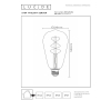 Lucide LED lamp E27 met sensor | Edison ST64 | Filament | Goud | Schemer | 2200K | 4W (40W) LLU20384 - 4