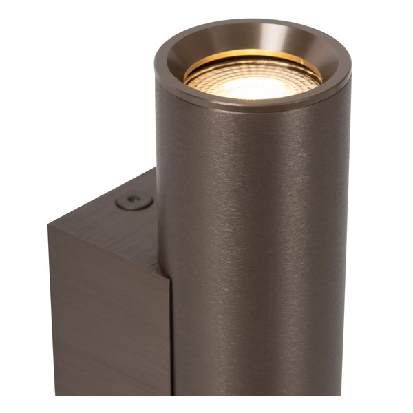 Lucide Led wandspot | Cilinder | Dupla | IP20 | Coffee | 2x GU10 fitting LLU20107 - 4