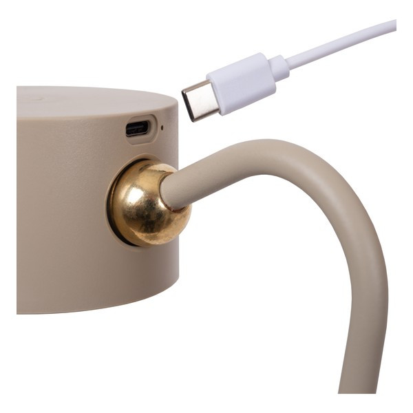 Oplaadbare Bureaulamp/Klemlamp/Wandlamp | Jolan | 2700-5700K | Dimbaar | 3.5W | Taupe LLU20211 - 5