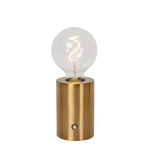 Oplaadbare tafellamp | Cilinder | 2700K | Ø 8 x 22.5 cm | Dimbaar | Goud | 1W LLU20550 - 1