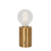 Oplaadbare tafellamp | Cilinder | 2700K | Ø 8 x 22.5 cm | Dimbaar | Goud | 1W LLU20550 - 1