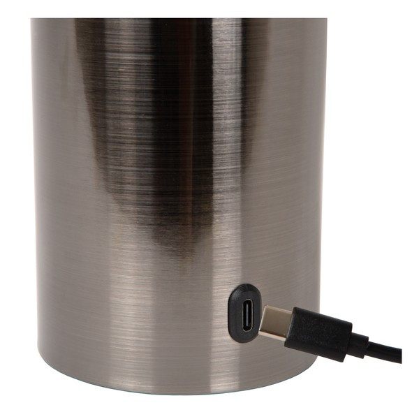 Oplaadbare tafellamp | Cilinder | 2700K | Ø 8 x 22.5 cm | Dimbaar | Zwart | 1W LLU20551 - 6
