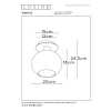 Lucide Plafondlamp E27 | Ø 20  | Marius | Glas | Goud LLU20264 - 5