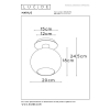 Lucide Plafondlamp E27 | Ø 20 | Marius | Glas | Zwart LLU20265 - 5