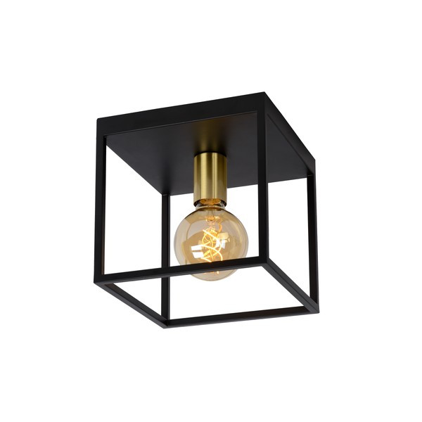 Lucide Plafondlamp E27 | 22 x 22 cm | Ruben | Zwart LLU20352 - 1