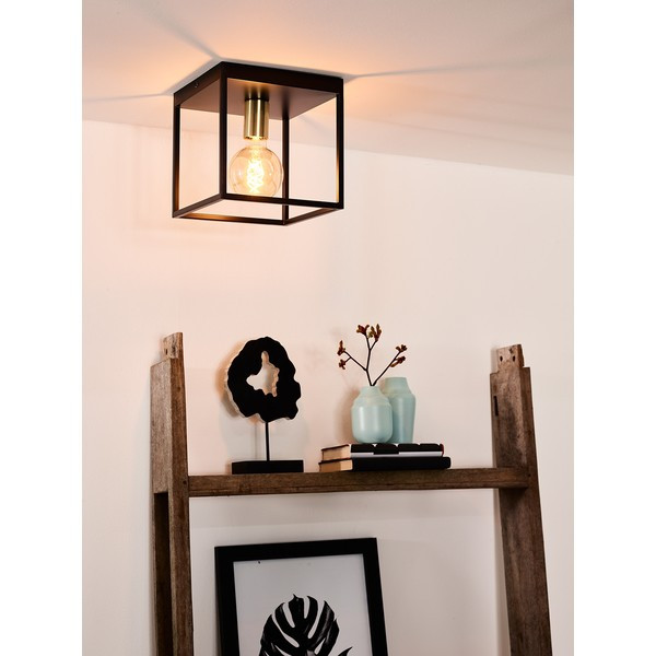 Lucide Plafondlamp E27 | 22 x 22 cm | Ruben | Zwart LLU20352 - 2