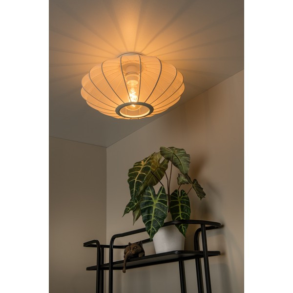 Lucide Plafondlamp E27 | Corina | Ovaal | IP20 |  Polyester | Beige | Ø 40 cm LLU20088 - 1