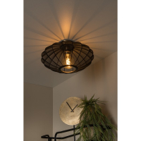 Lucide Plafondlamp E27 | Corina | Ovaal | IP20 | Polyester | Zwart | Ø 40 cm LLU20089