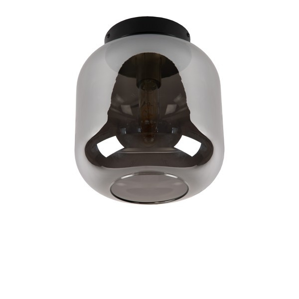 Lucide Plafondlamp E27 | Joanet | IP20 | Rond | 25 cm | Glas | Zwart | Ø 25 cm LLU20208 - 3