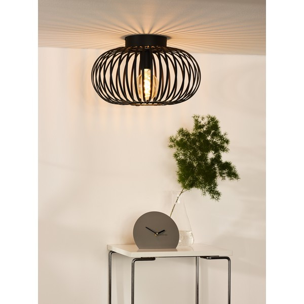 Lucide Plafondlamp E27 | Manuela | Rond | IP20 | Zwart | Ø 39.5 cm LLU20253 - 1