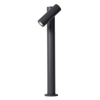 Lucide Sokkellamp 43 cm | Tatum | 3000K | Cilinder | IP65 | Antraciet | 5W LLU20412