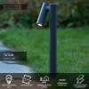 Lucide Sokkellamp 43 cm | Tatum | 3000K | Cilinder | IP65 | Antraciet | 5W LLU20412 - 5