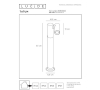 Lucide Sokkellamp 43 cm | Tatum | 3000K | Cilinder | IP65 | Antraciet | 5W LLU20412 - 6