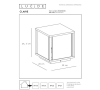 Lucide Sokkellamp E27 | 24.5 cm | Claire | Vierkant | IP54 | Antraciet LLU20069 - 5