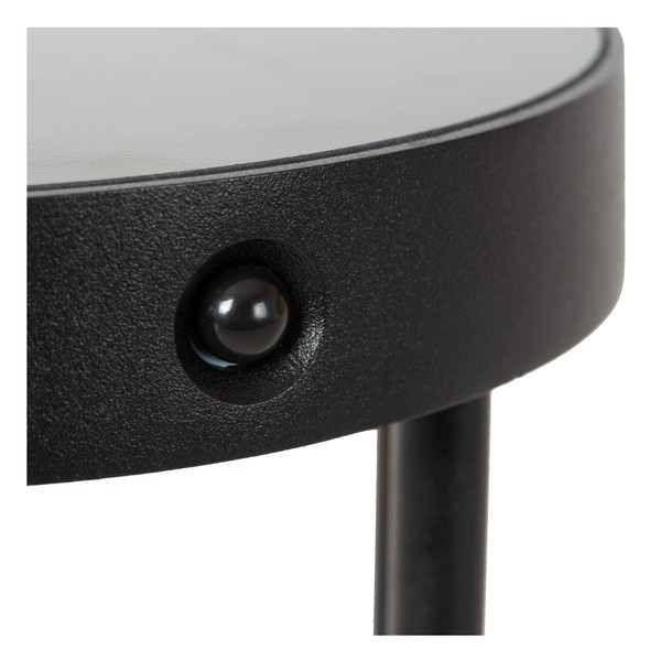 Lucide Solar sokkellamp op sensor 18 cm | Jackson | 3000K | Cilinder | IP54 | Zwart | 2W LLU20196 - 3