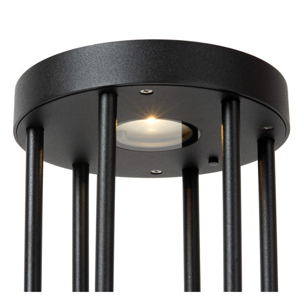 Lucide Solar sokkellamp op sensor 18 cm | Jackson | 3000K | Cilinder | IP54 | Zwart | 2W LLU20196 - 4