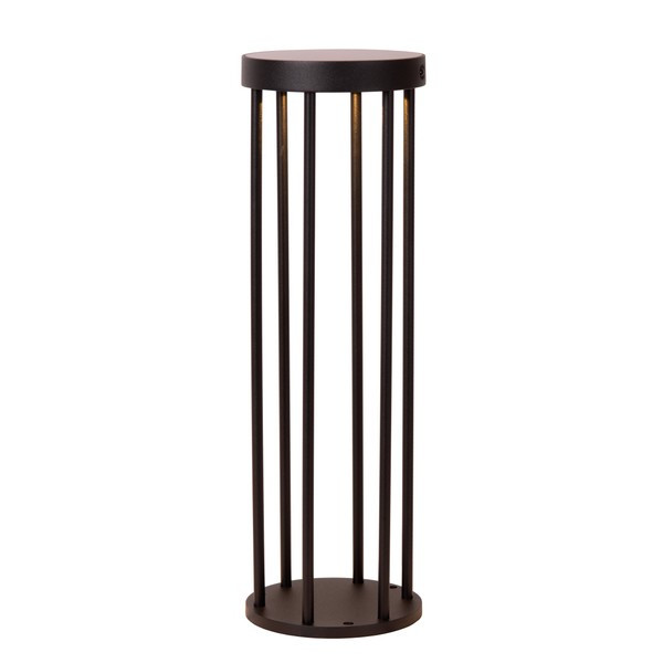 Lucide Solar sokkellamp op sensor 50 cm | Jackson | 3000K | Cilinder | IP65 | Zwart | 2W LLU20197 - 1