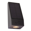 Lucide Solar wandlamp buiten op sensor | Irwin | 3000K | IP54 | Bewegingssensor | Zwart | 2W LLU20195 - 1