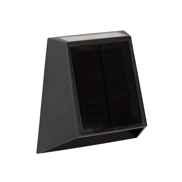 Lucide Solar wandlamp buiten op sensor | Luton | 2700-3000K | IP54 | Bewegingssensor | Zwart | 2W LLU20249 - 2