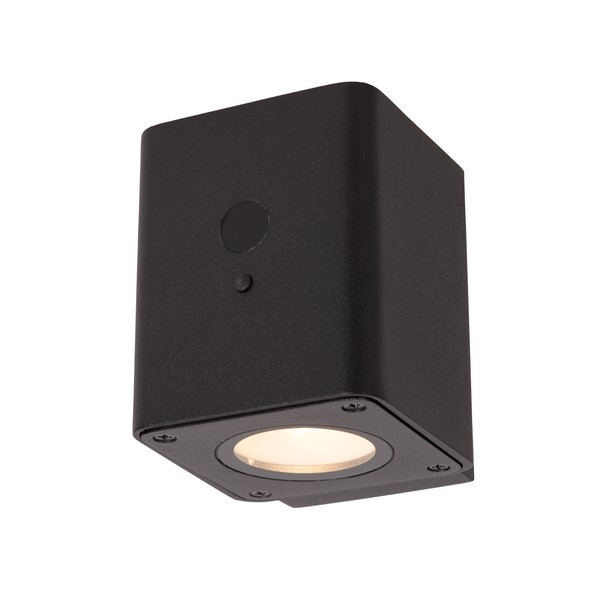 Lucide Solar wandlamp buiten op sensor | Ramin | 2700-3000K | IP54 | Bewegingssensor | Zwart | 1W LLU20333 - 1