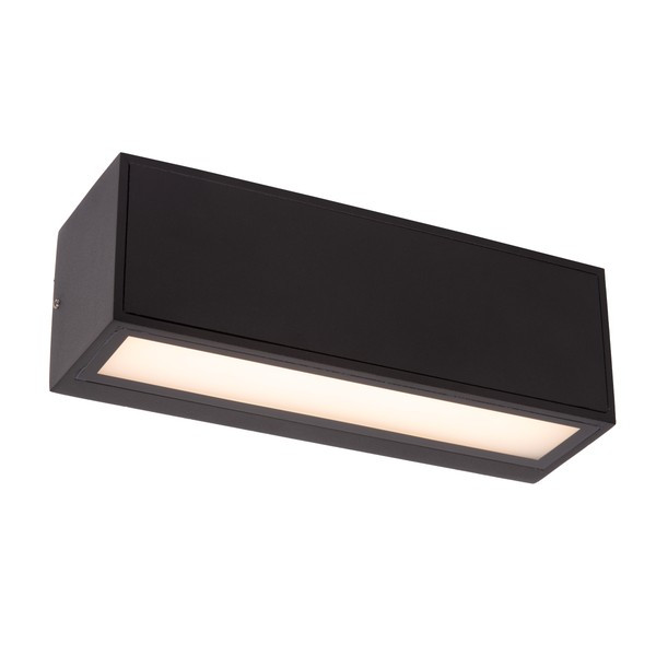 Lucide Solar wandlamp buiten op sensor | Sutton | 2700-3000K | IP54 | Zwart | 1.5W LLU20389 - 1