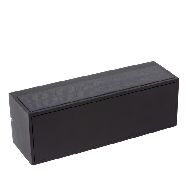 Lucide Solar wandlamp buiten op sensor | Sutton | 2700-3000K | IP54 | Zwart | 1.5W LLU20389 - 3