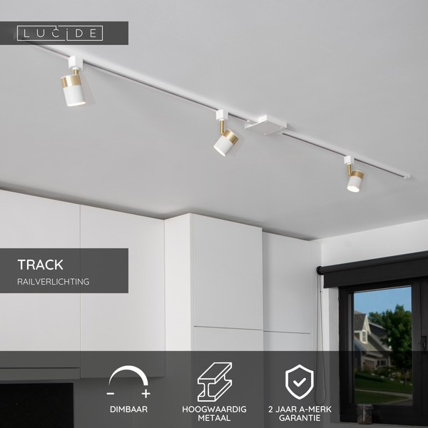 Lucide TRACK I-koppelstuk | 1-fase railsysteem | Wit LLU20466 - 2
