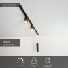 Lucide TRACK Opbouwrail 1 meter | | 1-fase railsysteem | Zwart LLU20483 - 5