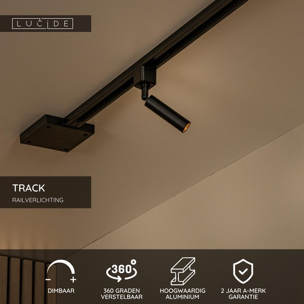 Lucide TRACK Railspot G9 | Keoni | 1-fase railsysteem | Zwart LLU20471 - 2