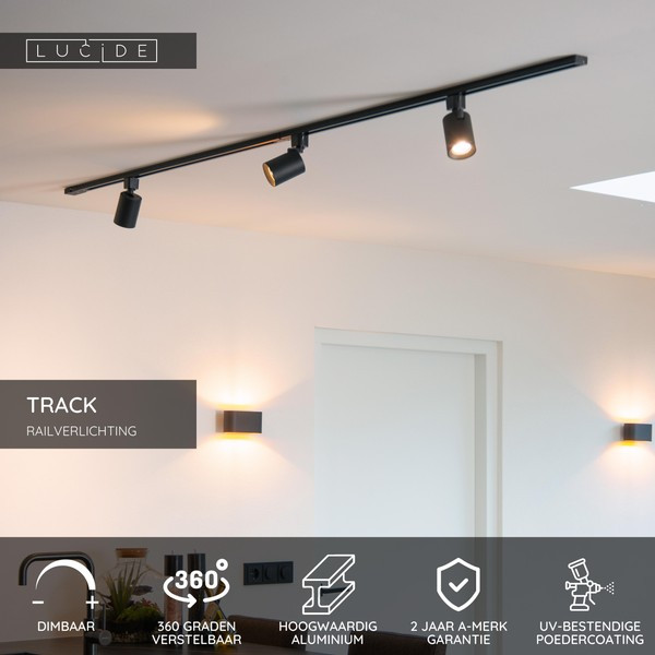 Lucide TRACK Railspot GU10 | Nigel | 1-fase railsysteem | Zwart LLU20480 - 2