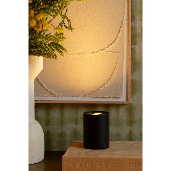 Lucide Tafellamp | Tube | 2700K | Ø 9.6 x 12.5 cm | 3-staps dimbaar | Zwart | 5W LLU20532 - 3