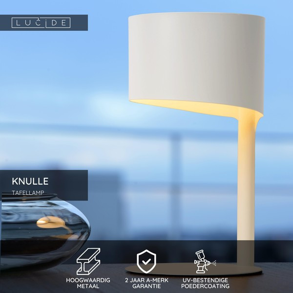 Lucide Tafellamp E14 | Knulle | IP20 | Wit | Ø 15 cm LLU20226 - 4