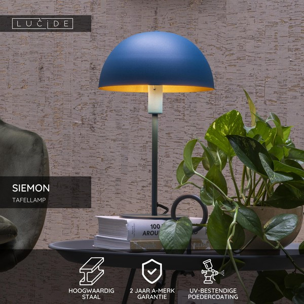 Lucide Tafellamp E14 | Siemon | Ø 25 x 40 cm | Blauw LLU20371 - 2