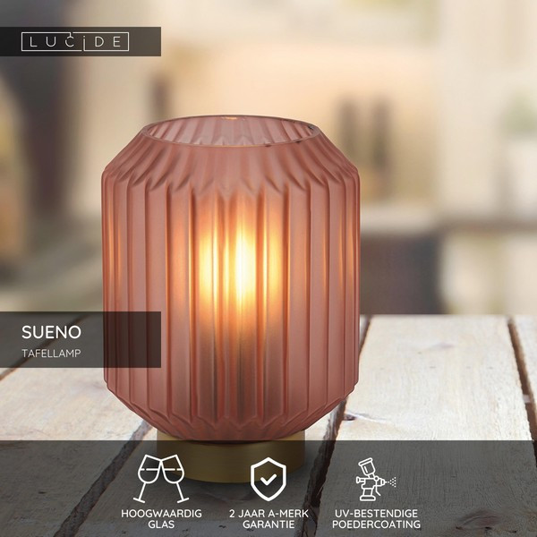Lucide Tafellamp E14 | Sueno | Ø 13 x 17 cm | Roze LLU20387 - 2