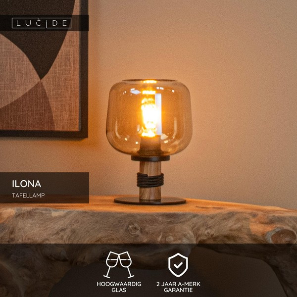 Lucide Tafellamp E27 | Ilona | Ø 18 x 25 cm | Amber LLU20193 - 2