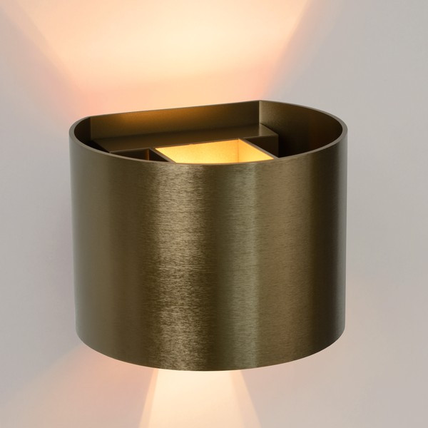 Lucide Wandlamp | 2700K | Xio | Halfrond | IP20 | Bruin| 3.5W LLU20563 - 1